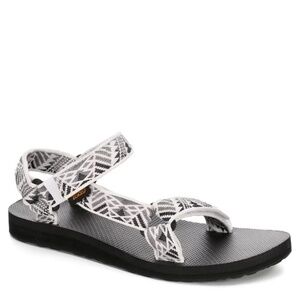 Teva Original Universal Sandals Boomerang White/Grey Pattern. Size 7